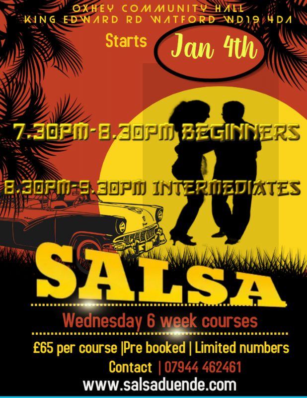 Salsa January 6 week courses Watford